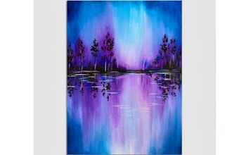 Paint Nite: Purple Lake Silhouette